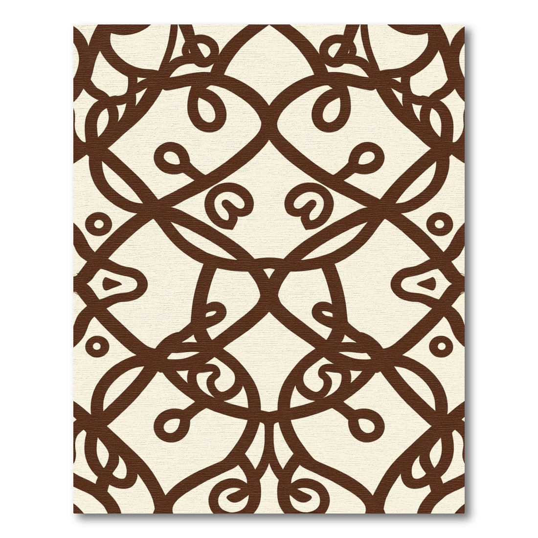 Brown Woven Lattice Ornament Rug