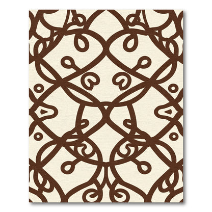 Brown Woven Lattice Ornament Rug
