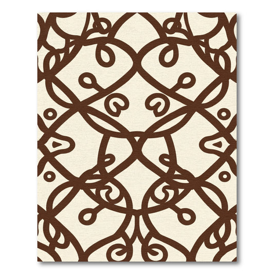 Brown Woven Lattice Ornament Rug