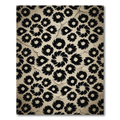 Black Whirlwind Medallion Collage Rug