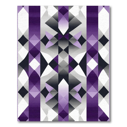 Amethyst Diamond Geometric Illusion Rug