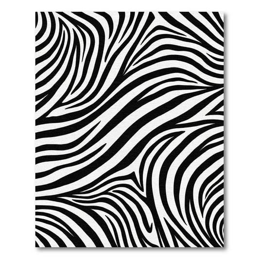 Monochromatic Abstract Animal Stripes Rug