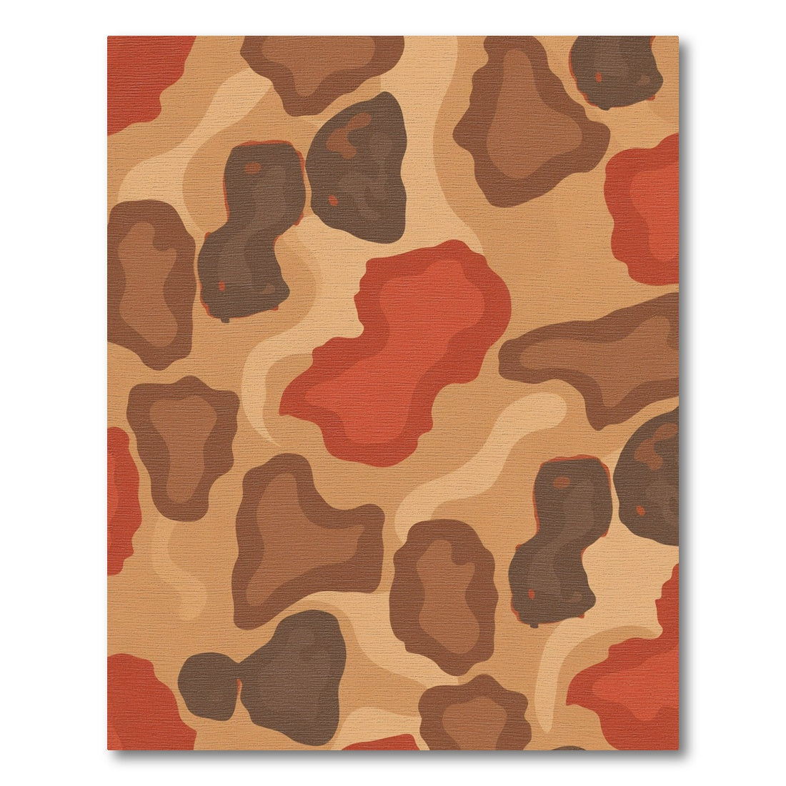 Earthy Abstract Terracotta Organic Shapes Rug