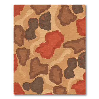 Earthy Abstract Terracotta Organic Shapes Rug