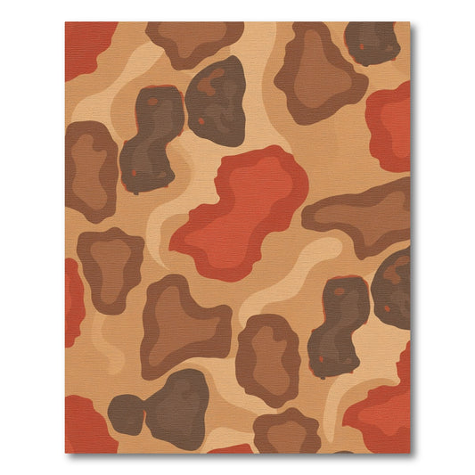 Earthy Abstract Terracotta Organic Shapes Rug