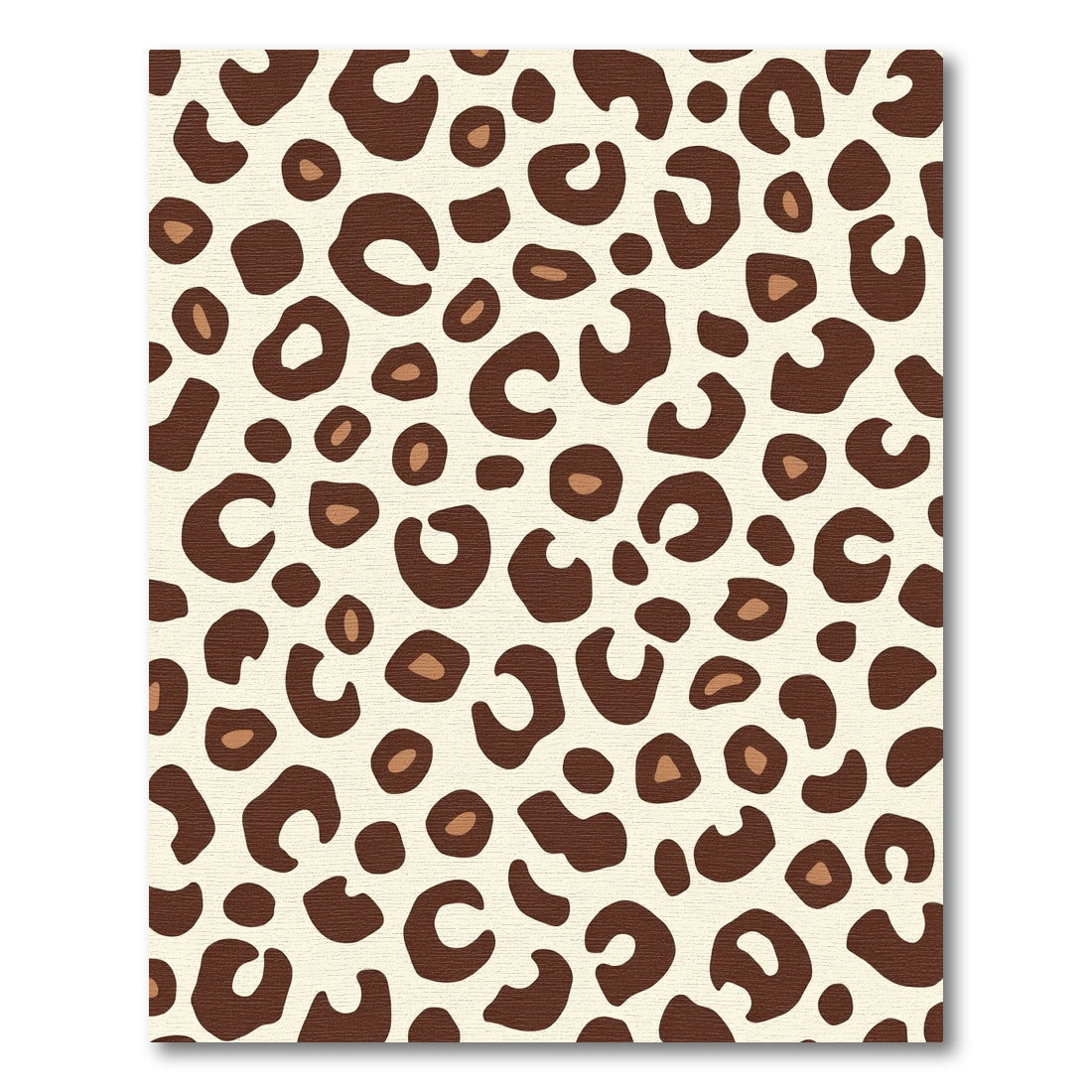 Cream Brown Animal Spots Rug