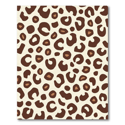 Cream Brown Animal Spots Rug