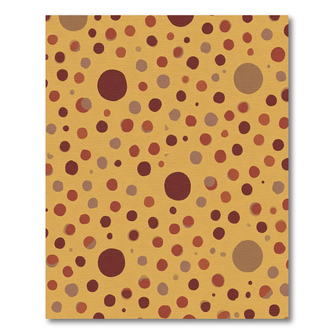 Golden Ochre Scattered Polka Dot Rug