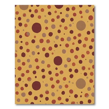 Golden Ochre Scattered Polka Dot Rug