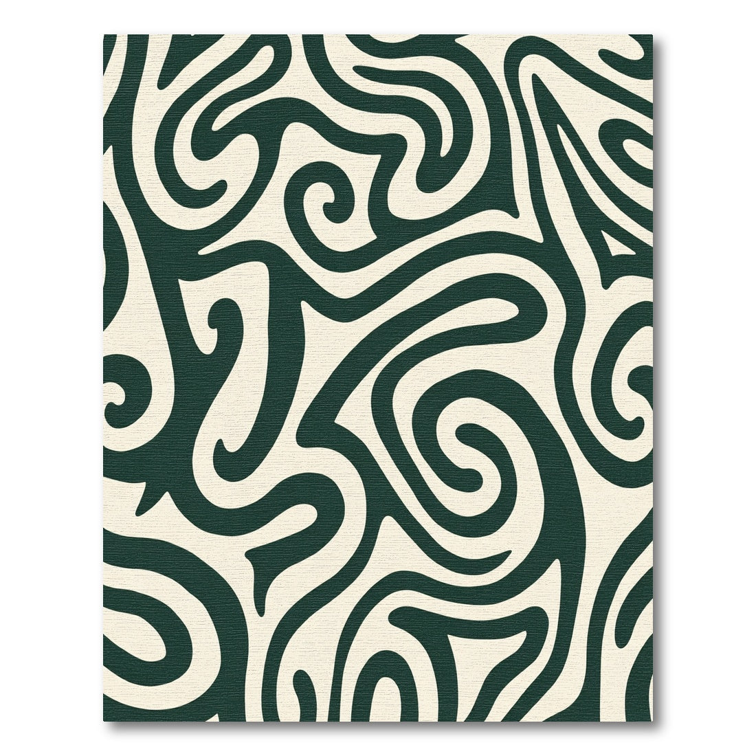 Deep Forest Swirling Abstract Rug