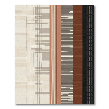 Earthy Tone Vertical Stripe Rug