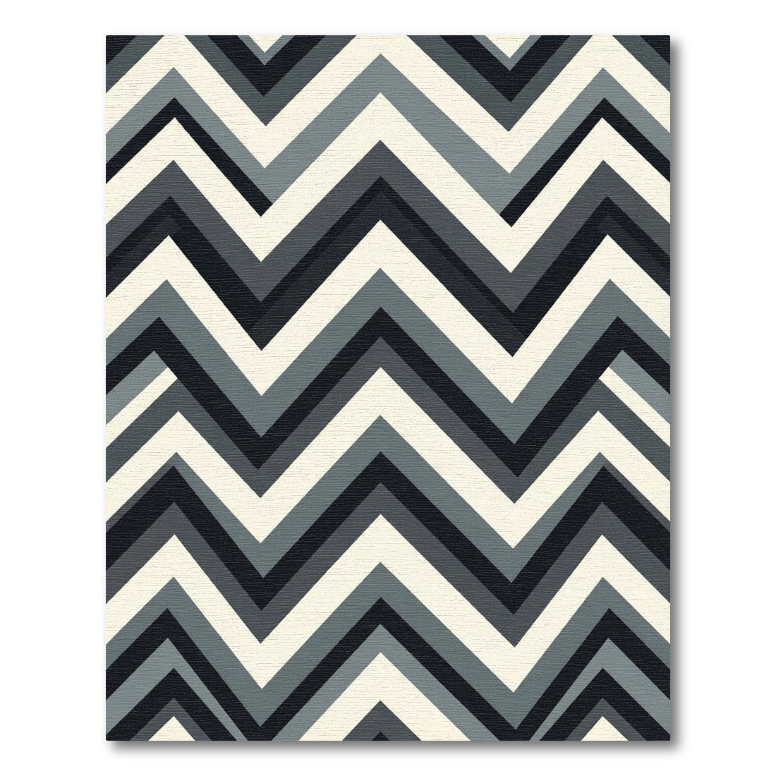 Monochrome Chevron Abstract Zigzag Rug