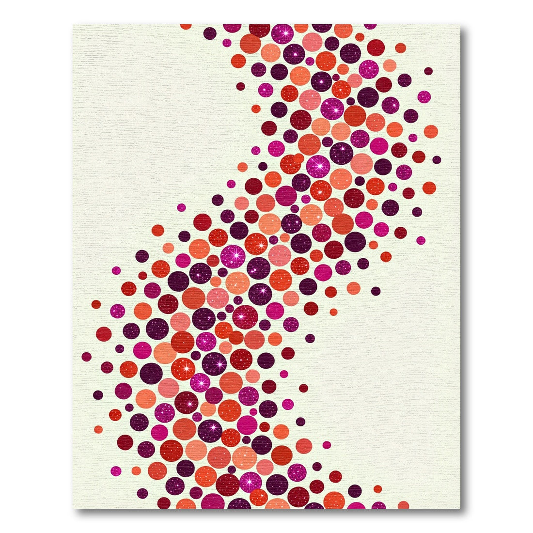 Sparkling Berry Bokeh Circles Rug