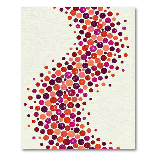 Sparkling Berry Bokeh Circles Rug