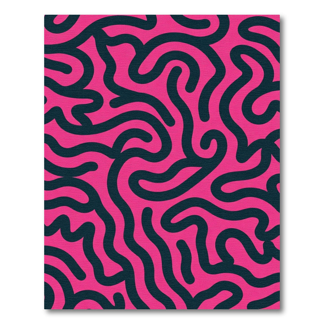Bold Pink Organic Flow Rug
