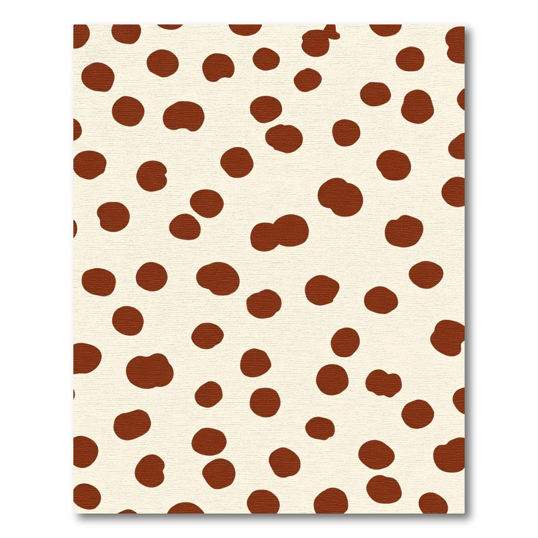 Cream Brown Polka Dot Scatter Rug