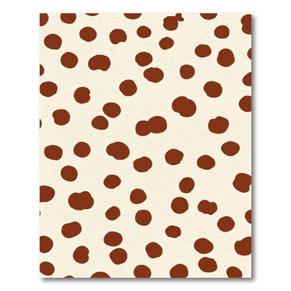 Cream Brown Polka Dot Scatter Rug