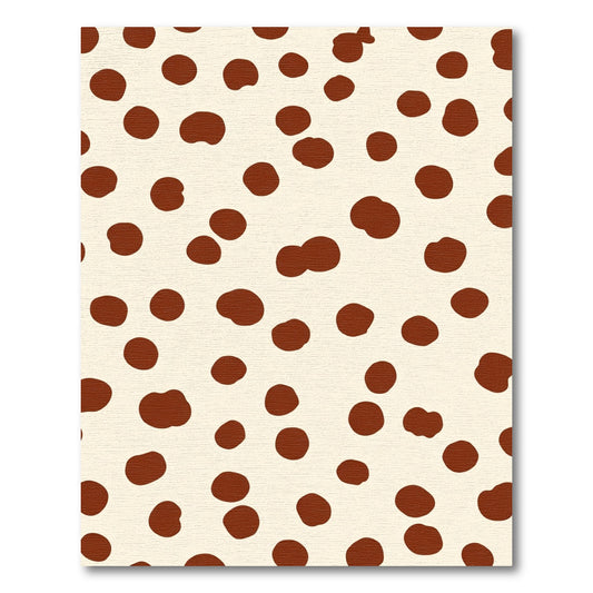Cream Brown Polka Dot Scatter Rug