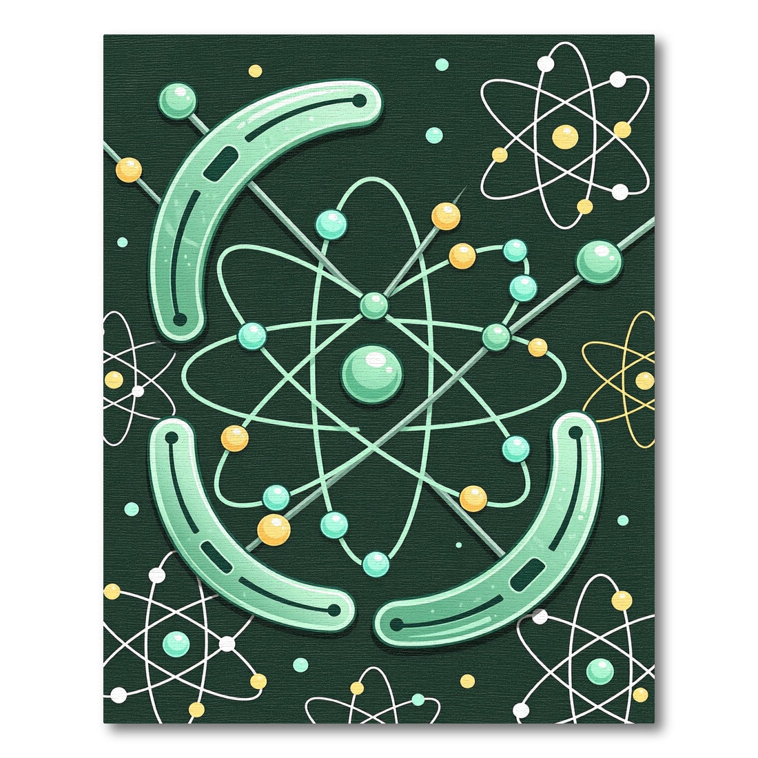 Green Atom Solar System Composition Rug