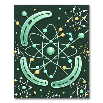 Green Atom Solar System Composition Rug