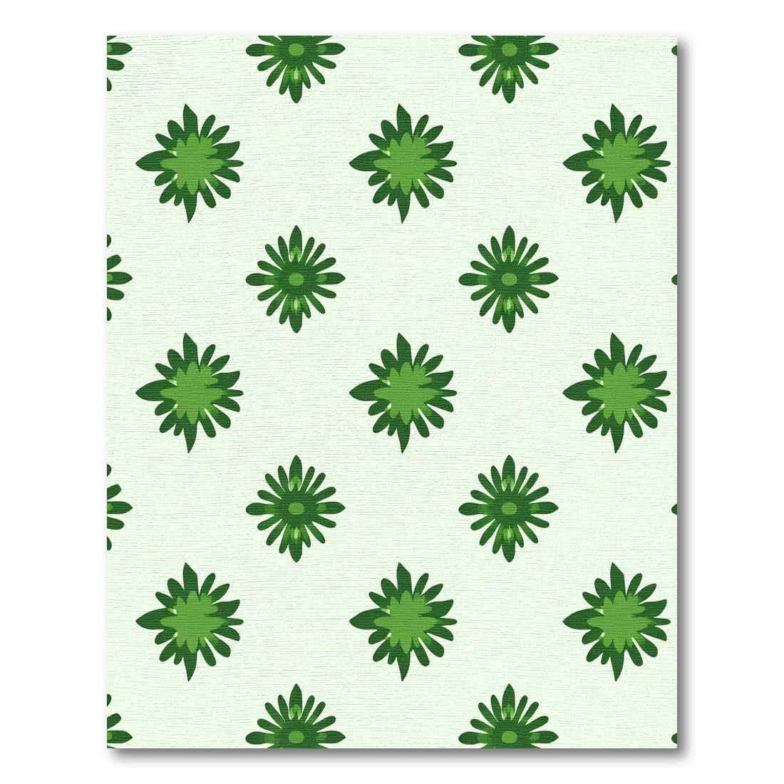 Green Abstract Floral Sprout Rug