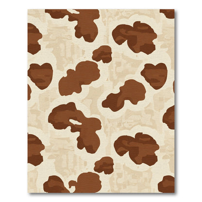 Brown And Beige Patchwork Spots Rug