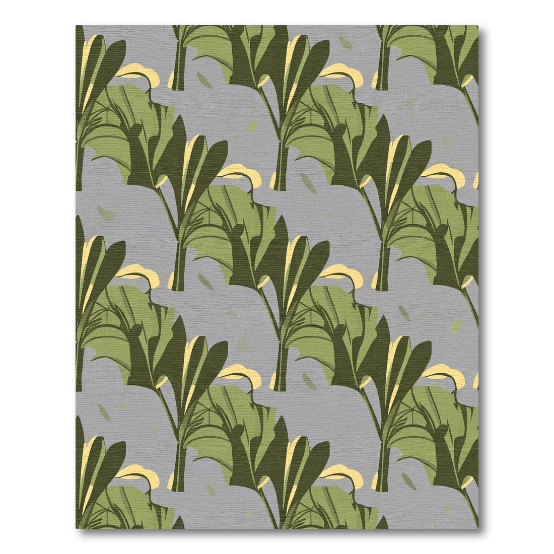 Green Tropical Leaf Repeat Rug