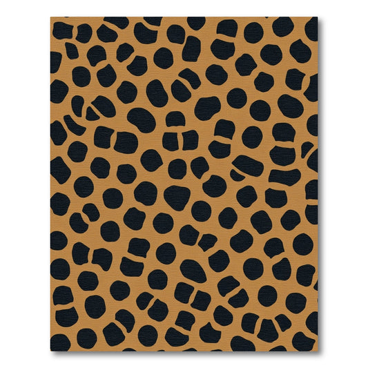 Brown Black Spotted Organic Shapes Rug