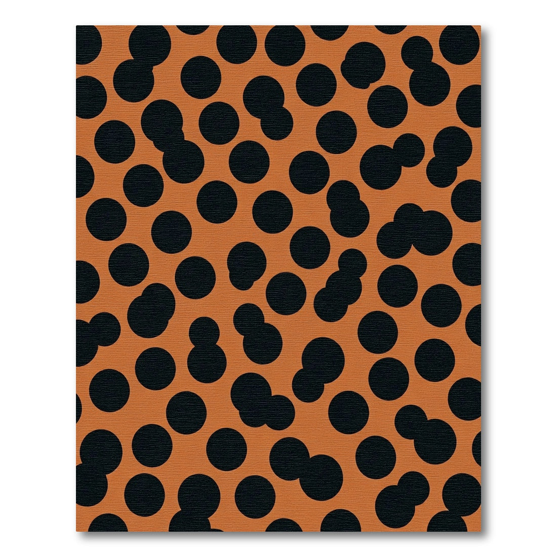 Orange Black Polka Dots Rug