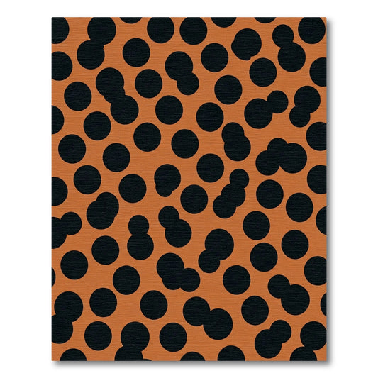 Orange Black Polka Dots Rug