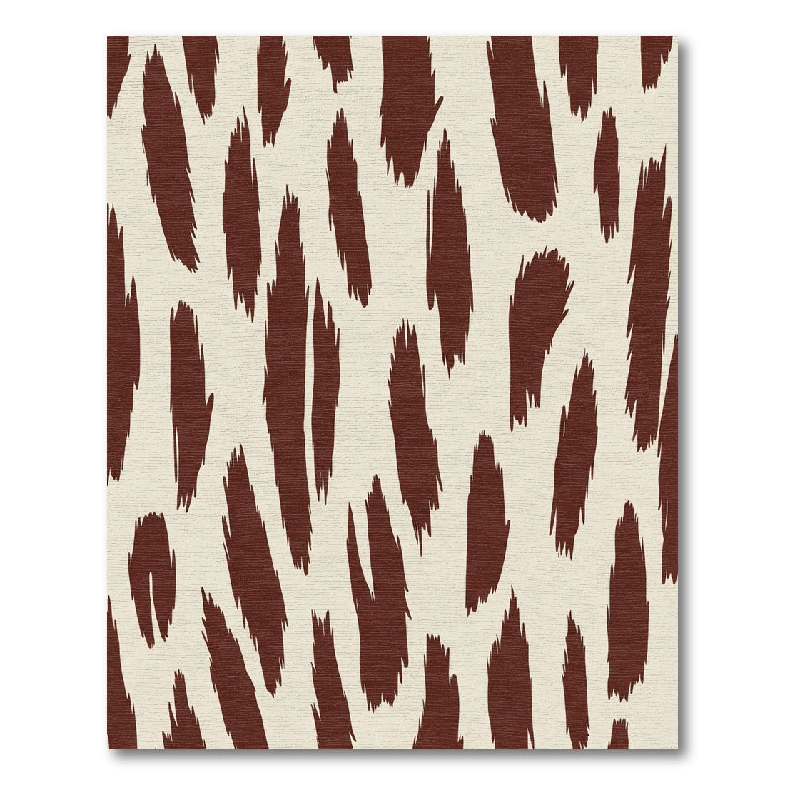 Brown Cream Brushstroke Animal Spot Rug
