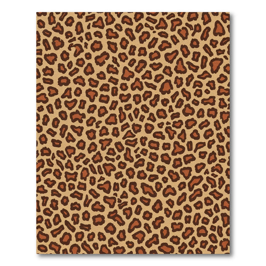 Classic Brown Leopard Spots Rug