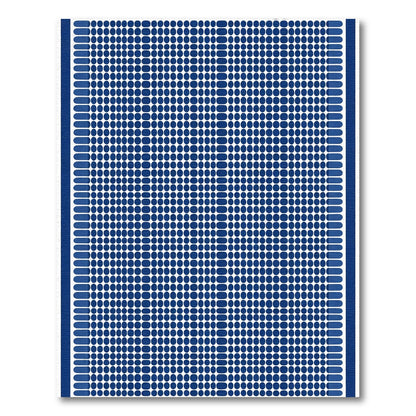 Deep Blue Polka Dot Border Rug