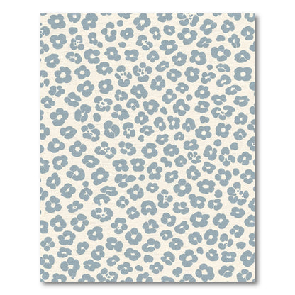 Pale Blue Blossom Scatter Rug