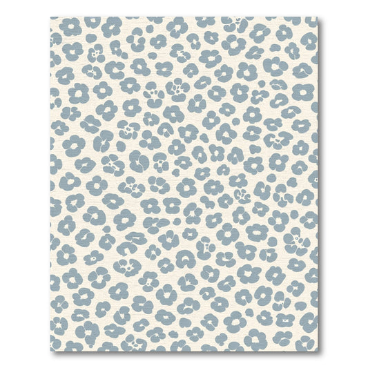 Pale Blue Blossom Scatter Rug