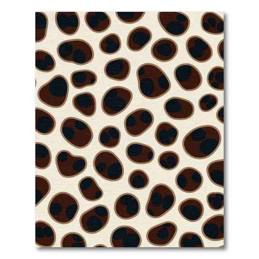 Brown and Black Spotted Oval Rug