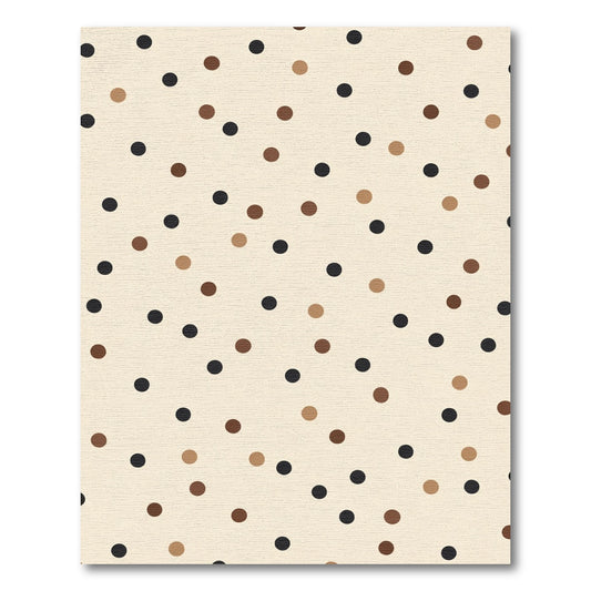 Earthy Tone Polka Dot Scatter Rug