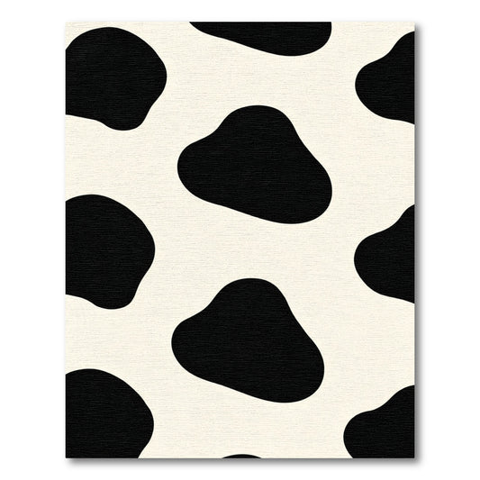 Cream Black Spotty Organic Shapes Rug