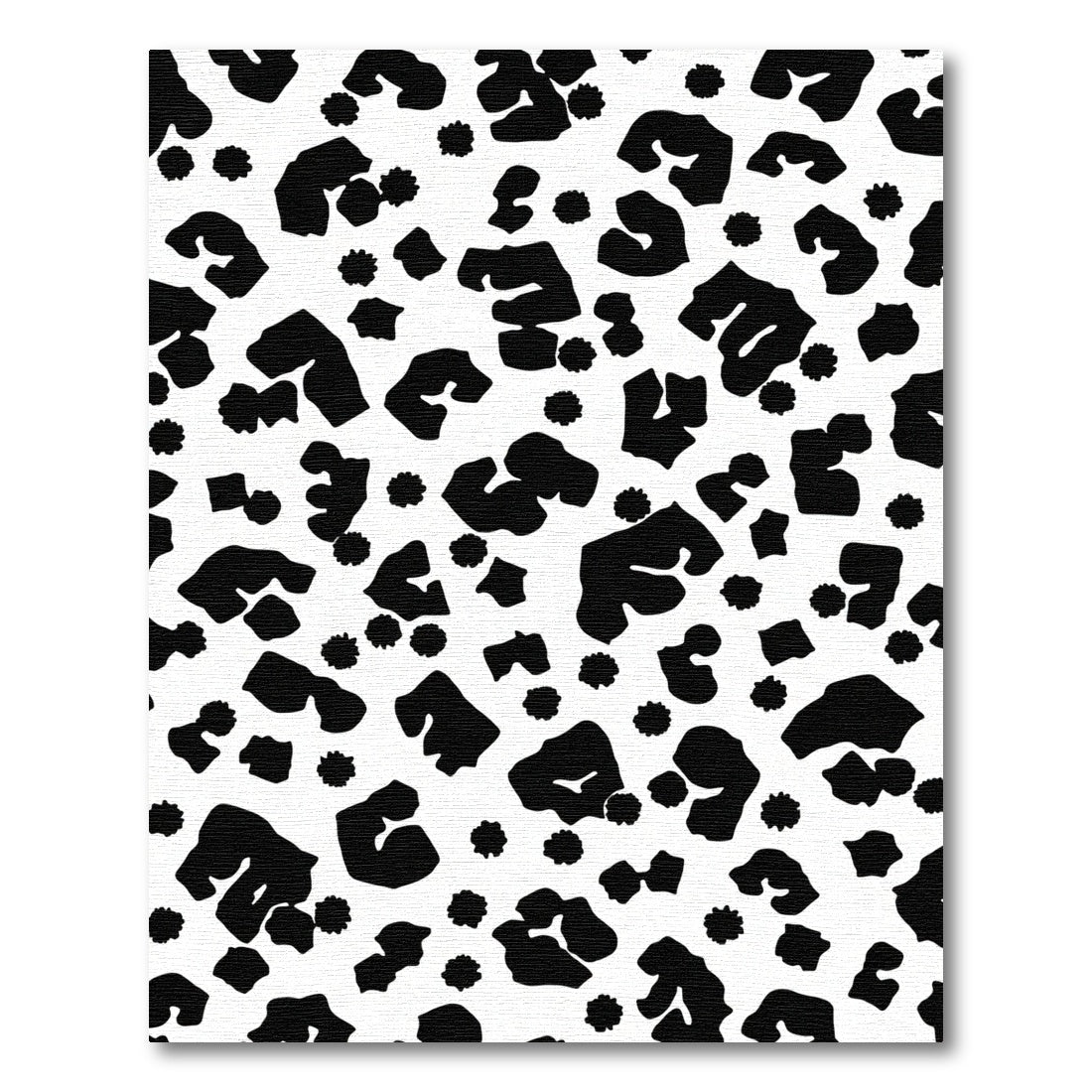 Black White Spotted Animal Hide Rug
