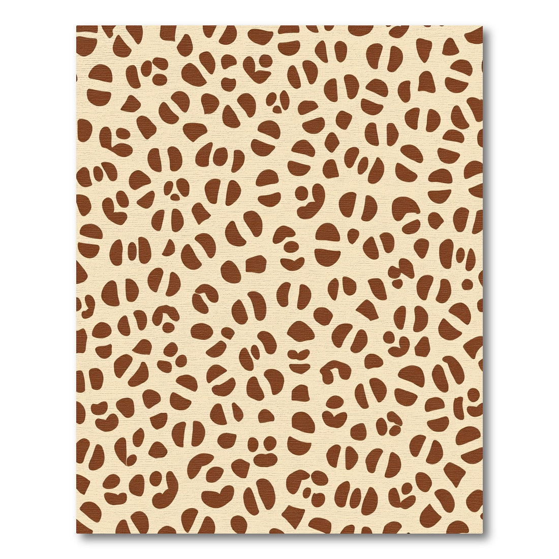 Cream and Brown Leopard Spot Rug