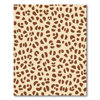 Cream and Brown Leopard Spot Rug