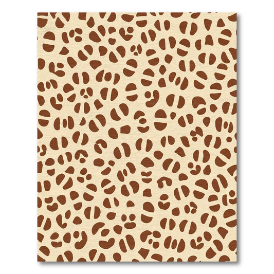 Cream and Brown Leopard Spot Rug