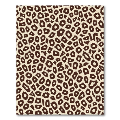 Brown Leopard Spots Texture Rug