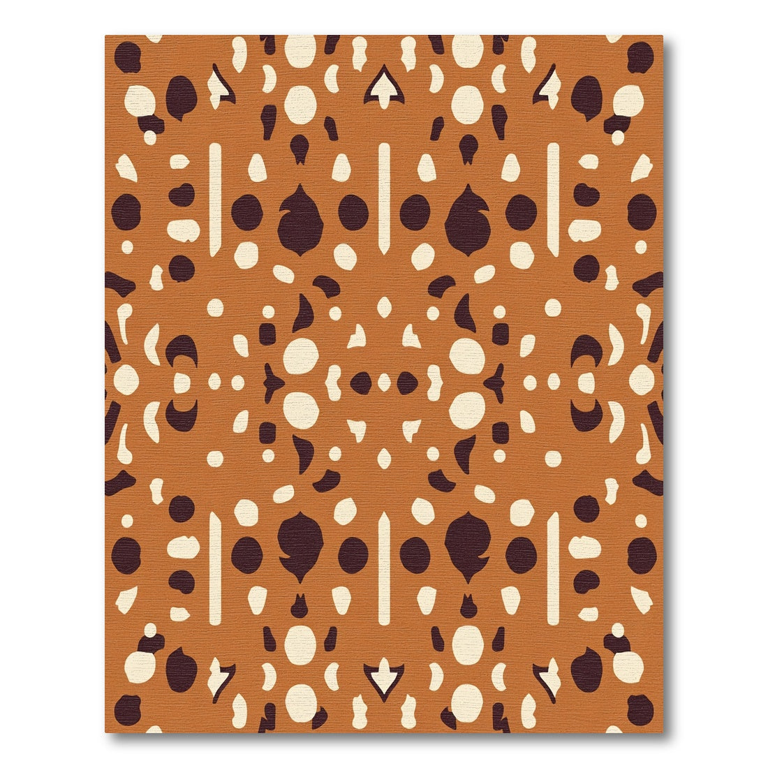 Terracotta Speckled Organic Medallion Rug