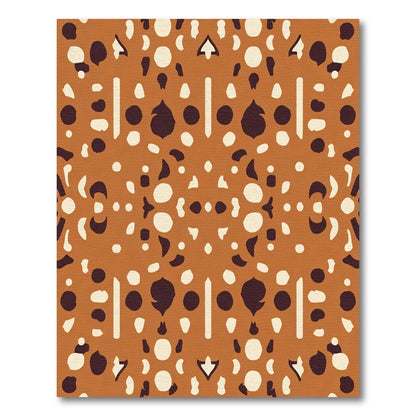 Terracotta Speckled Organic Medallion Rug