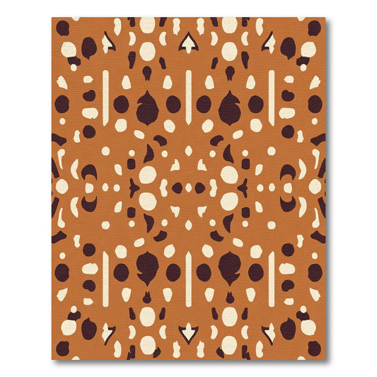 Terracotta Speckled Organic Medallion Rug