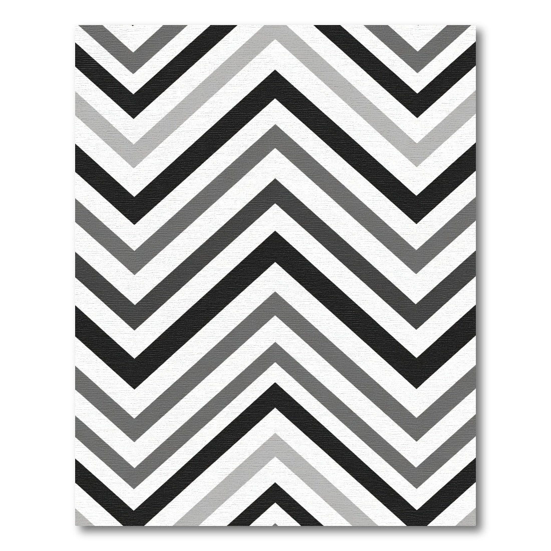 Monochrome Chevron Zigzag Stripes Rug