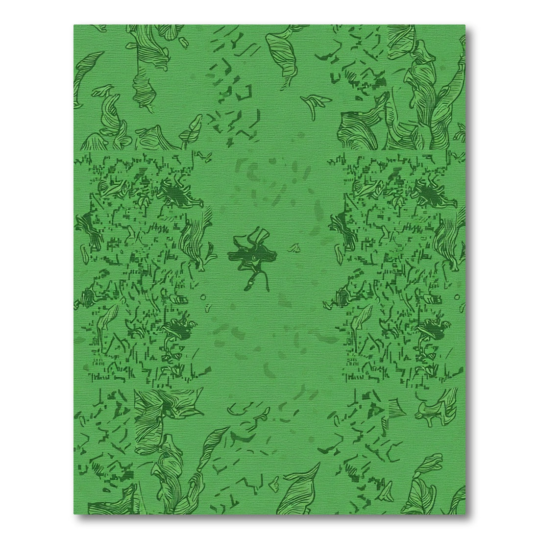 Abstract Green Organic Swirl Rug