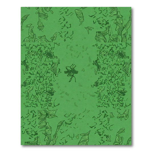 Abstract Green Organic Swirl Rug