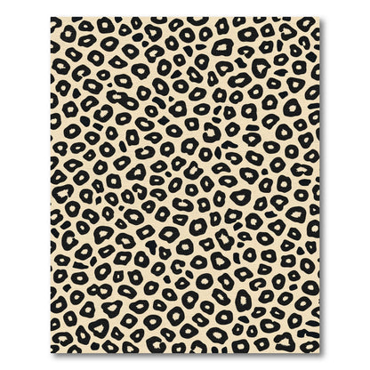 Cream Black Spotted Faux Fur Rug